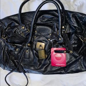 Black satchel style bag